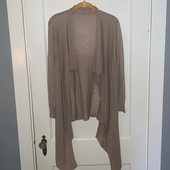 Sweaters - Tan Cascading Cardigan